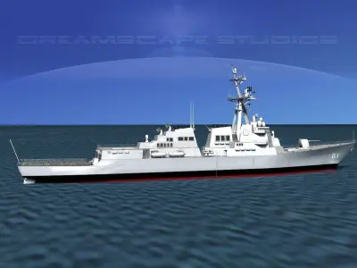 Burke Class Destroyer DDG 81 USS Winston S Churchill 3D model