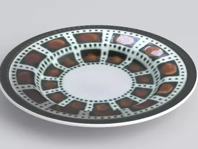 Antique and vintage plate v2 3D model