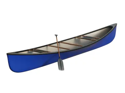 Canoe  Low-poly 3D model