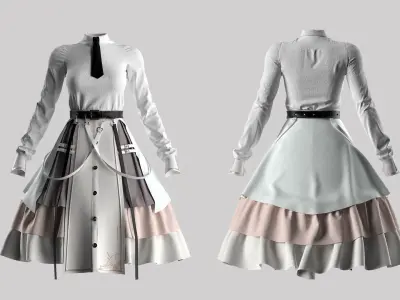 Military Lolita V2 Marvelois Designer Project 3D model