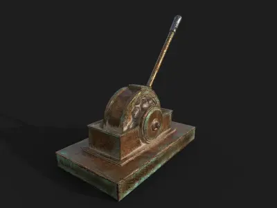 Game Ready Lever  Low-poly 3D model