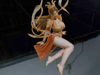 Blindfolded Empress and Free Celestial Maiden Premium Static  3D model