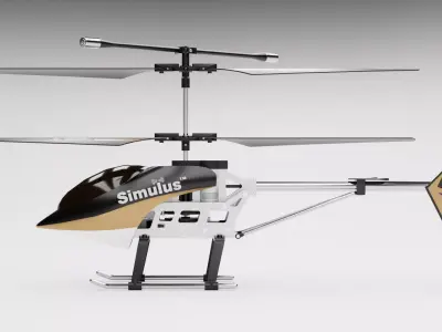 RC Helicopter Low-poly 3D model