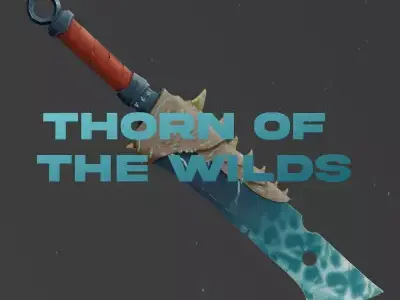 Stylized Sword Thorn of The Wilds Low-poly 3D model