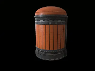  PBR SCI -FI Cistern Low-poly 3D model
