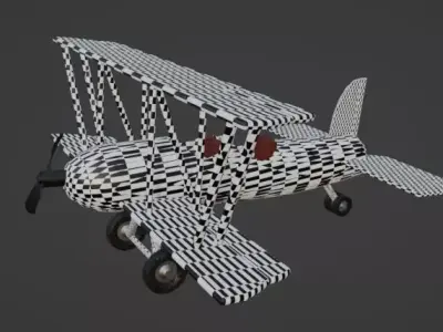 Chess Plane Low-poly 3D model
