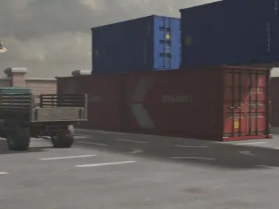 Shipping Container Yard 3D model