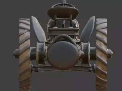 Frontier Nomad Tractor Low-poly 3D model