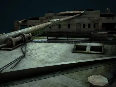 Titanic Wreck Low-poly 3D model