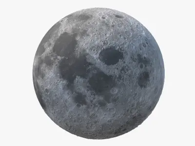 Earth Moon HighPoly 3D model