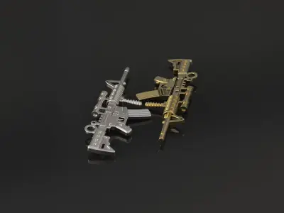 Gun Pendant - Colgante Fusil 3D print model