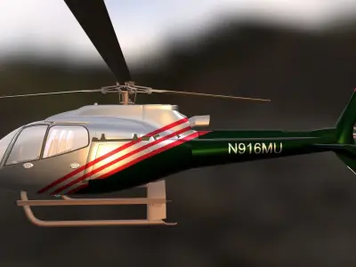 Helicopter - Low-poly 3D model