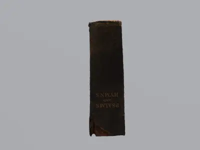 1834 Antique Book of Psalms and Hymns 3D model