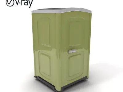 Portable Toilet D Model Pack with HighQuality Textures Low-poly 3D model