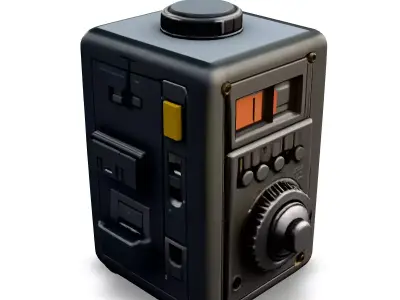 SciFi Retro MultiFunction Device Low-poly 3D model