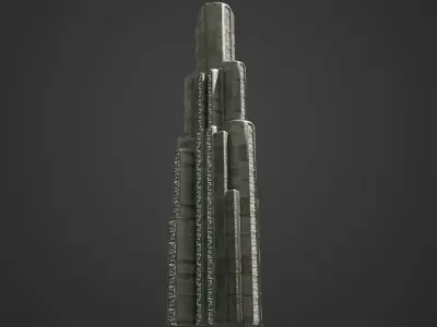 SciFi Building 2 Low-poly 3D model