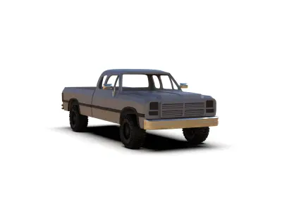 DODGE RAM CLUBCAP 250 1991 TRUCK 3D print model