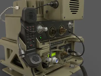 Military Radio Barrett PRC-2082  3D model