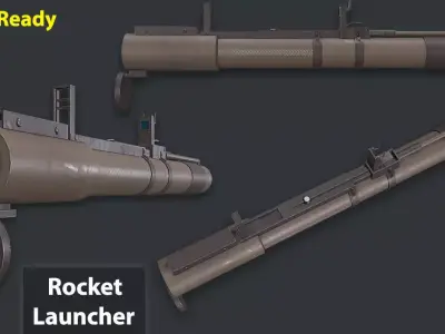 Rocket Launcher Game Ready 9 Low-poly 3D model