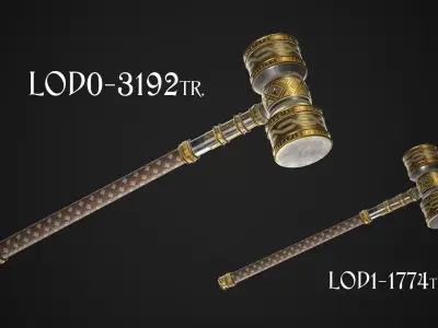 Fantasy Great Hammers Collection 3D Model Pack