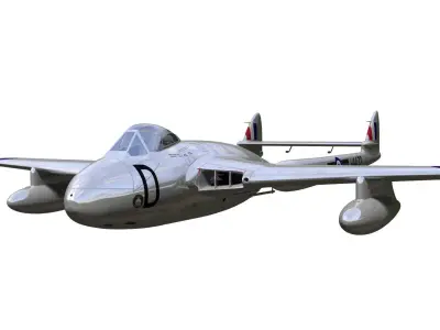 de Havilland DH100 Vampire FB Mk5 3D model buy