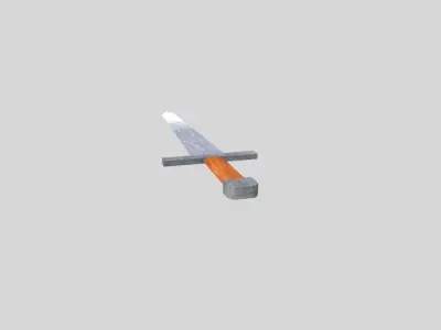 low poly medieval sword 1 Low-poly 3D model