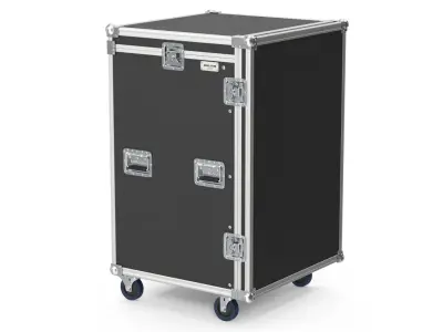 Music Flight Shock Rack Case with Wheels 79x48x48cm 3D model