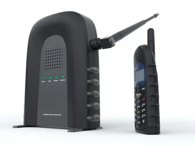 Industrial Cordless Phone System 3D model