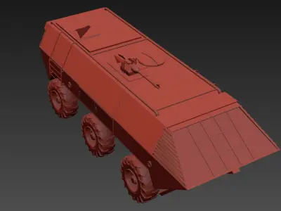 Military Stryker Vehicle 3D model