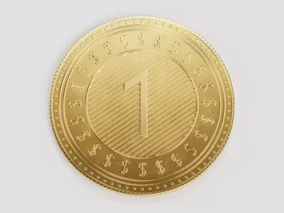 -Dollar Coin- 3D model