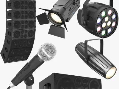 Stage Equipment Collection 3D model