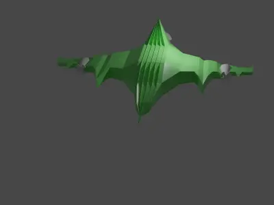 this low poly plan 3D model