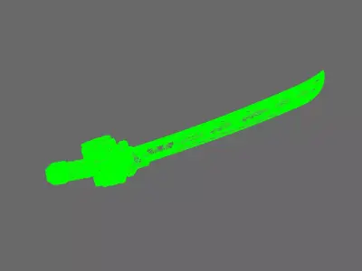 Cyber Samurai Techno Katana Type A LEFT 3D print model