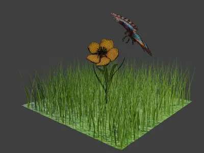 free decorative butterfly Free low-poly 3D model Free low-poly 3D model