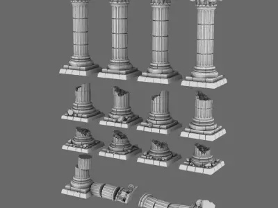 BWTF Scenics Classic Columns 3D print model