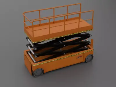 scissor lift  Low-poly 3D model