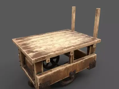 Old Factory Cart 3D model