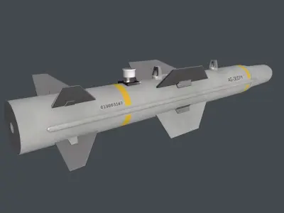 China PLA Aviation Pack Weapon AG-300-M and bOMB CS-BBM2 Low-poly 3D model