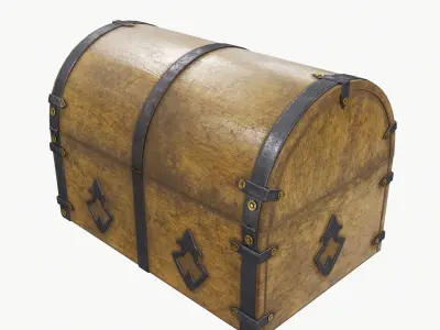 Old chest 02 3D model