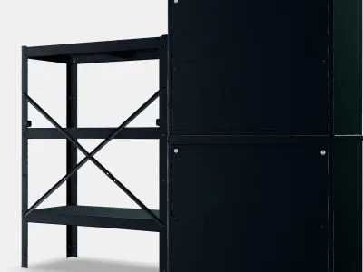 BROR shelf with cupboard Low-poly 3D model