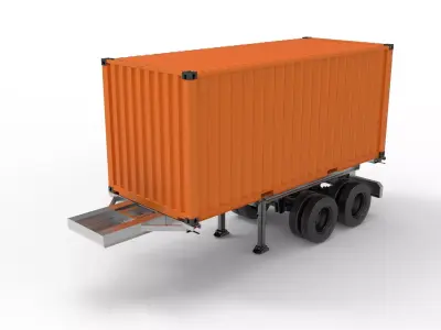 SEMI-TRAILER 30 TON  3D model