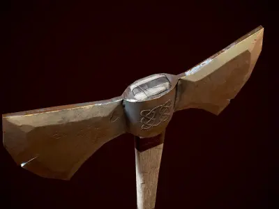 Battle AX Low-poly 3D model