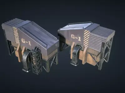 Mars KitBash - Generator Low-poly 3D model