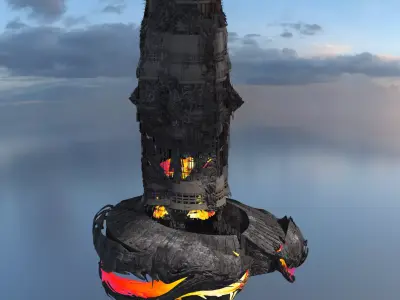 Deep Sea lava tower 2  3D model
