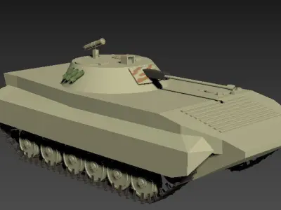 BMP-2 tank Low-poly 3D model