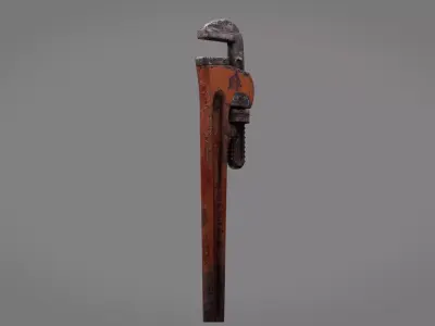 Wrench Biker PBR 3D model