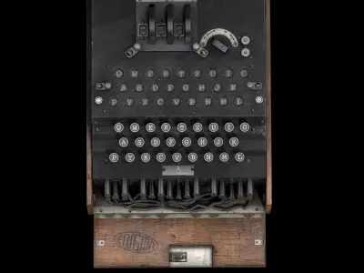 Enigma Machine Low-poly 3D model