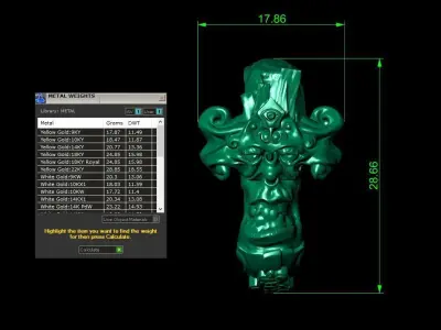 Antique Face Ring 3D print model