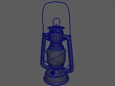 Old metal lantern 3D model
