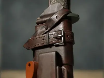 Survival camping Knife Low-poly 3D model